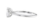 Heart Solitaire with Diamond Bridge Engagement Ring
