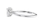 Heart Solitaire with Diamond Bridge Engagement Ring