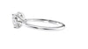 Heart Solitaire with Diamond Bridge Engagement Ring
