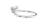 Heart Solitaire with Diamond Bridge Engagement Ring