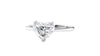 Heart Solitaire with Diamond Bridge Engagement Ring