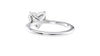 Heart Solitaire with Diamond Bridge Engagement Ring