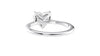 Heart Solitaire with Diamond Bridge Engagement Ring
