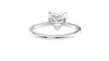 Heart Solitaire with Diamond Bridge Engagement Ring