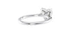 Heart Solitaire with Diamond Bridge Engagement Ring