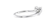 Heart Solitaire with Diamond Bridge Engagement Ring