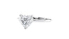 Heart Solitaire with Diamond Bridge Engagement Ring