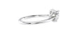 Heart Solitaire with Diamond Bridge Engagement Ring