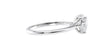 Heart Solitaire with Diamond Bridge Engagement Ring