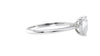 Heart Solitaire with Diamond Bridge Engagement Ring