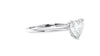 Heart Solitaire with Diamond Bridge Engagement Ring