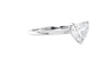 Heart Solitaire with Diamond Bridge Engagement Ring