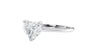 Heart Solitaire with Diamond Bridge Engagement Ring