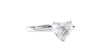 Heart Solitaire with Diamond Bridge Engagement Ring