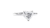 Heart Solitaire with Diamond Bridge Engagement Ring