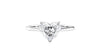 Heart Solitaire with Diamond Bridge Engagement Ring