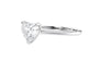Heart Solitaire with Diamond Bridge Engagement Ring