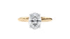 Oval Solitaire with Diamond Bridge Engagement Ring