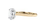 Oval Solitaire with Diamond Bridge Engagement Ring