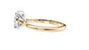 Oval Solitaire with Diamond Bridge Engagement Ring