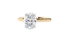 Oval Solitaire with Diamond Bridge Engagement Ring