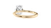 Oval Solitaire with Diamond Bridge Engagement Ring