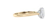 Oval Solitaire with Diamond Bridge Engagement Ring