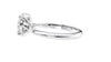 Oval Solitaire with Diamond Bridge Engagement Ring