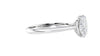 Oval Solitaire with Diamond Bridge Engagement Ring