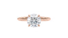 Round Solitaire Hidden Halo Diamond Engagement Ring