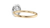 Oval Halo Diamond Band Engagement Ring