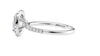 Oval Halo Diamond Band Engagement Ring