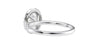 Oval Halo Diamond Band Engagement Ring