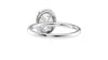 Oval Halo Diamond Band Engagement Ring