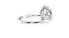 Oval Halo Diamond Band Engagement Ring