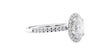 Oval Halo Diamond Band Engagement Ring