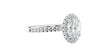 Oval Halo Diamond Band Engagement Ring