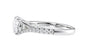 Round Solitaire Half Set Split Diamond Band Engagement Ring