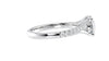 Round Solitaire Half Set Split Diamond Band Engagement Ring