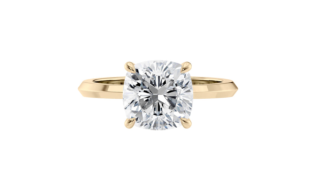 Cushion Cut Solitaire Diamond Engagement Ring