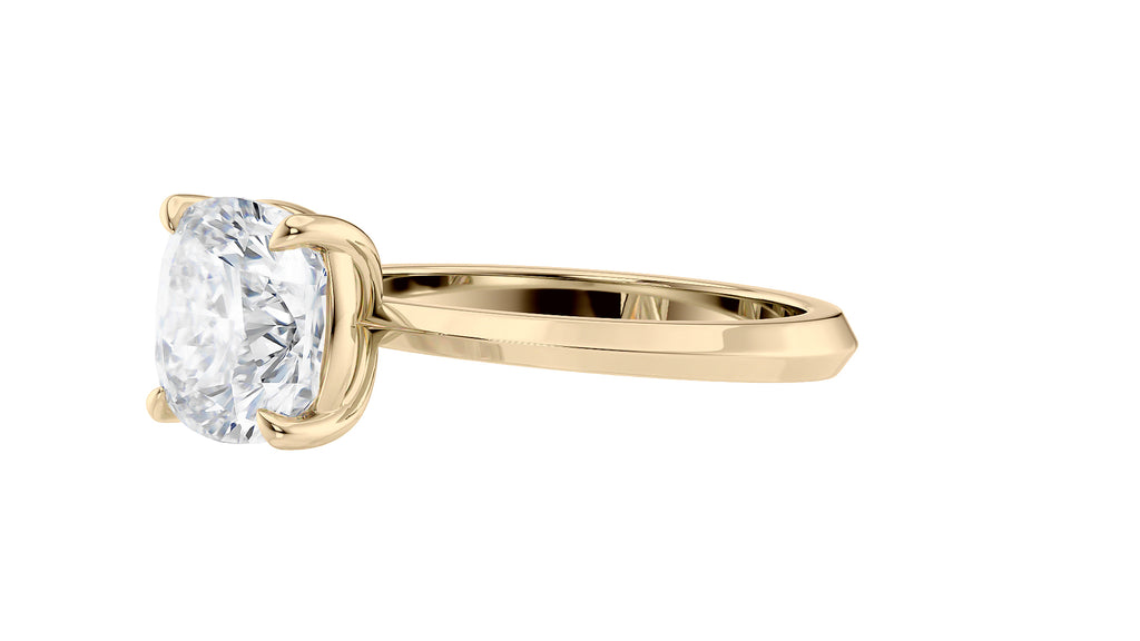 Cushion Cut Solitaire Diamond Engagement Ring