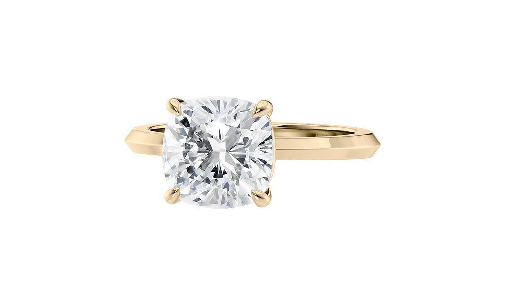 Cushion Cut Solitaire Diamond Engagement Ring