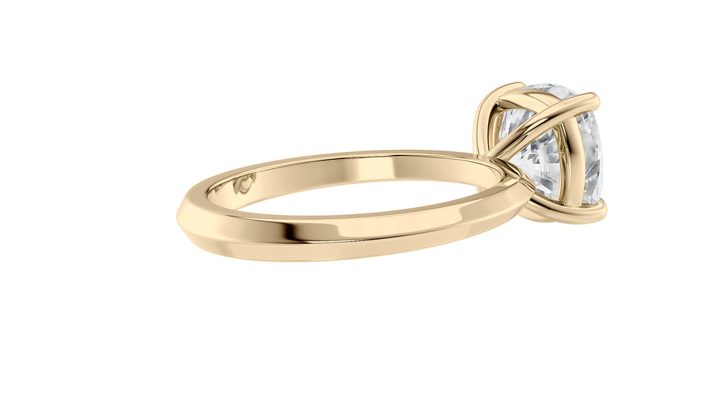 Cushion Cut Solitaire Diamond Engagement Ring