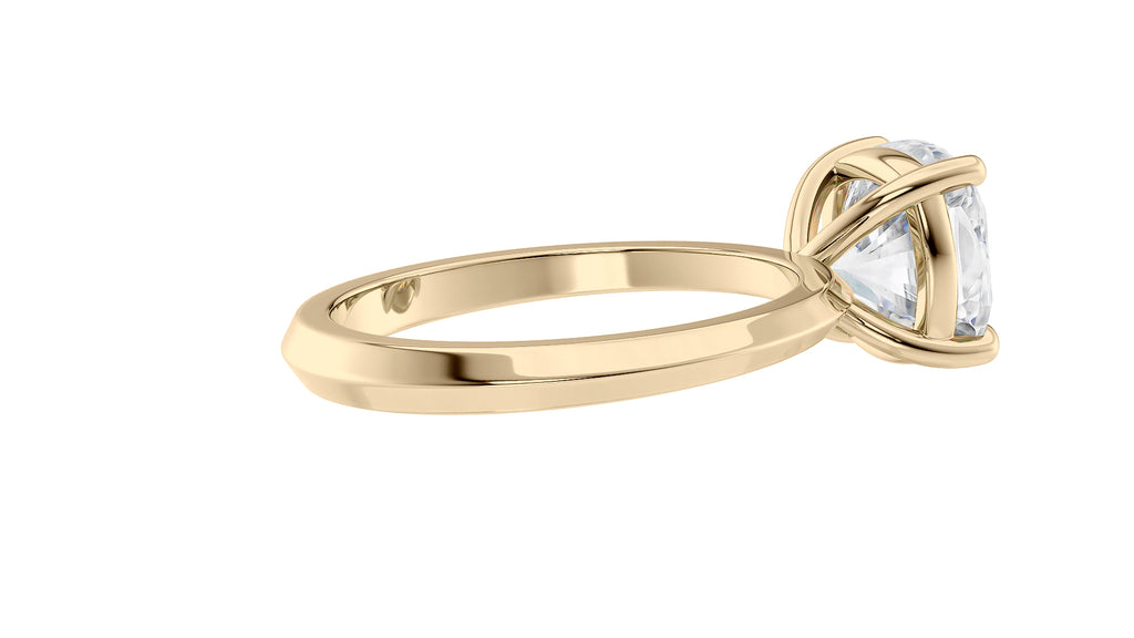 Cushion Cut Solitaire Diamond Engagement Ring