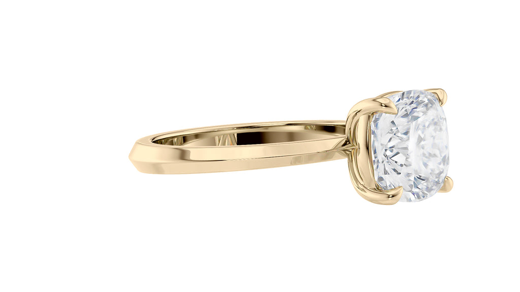 Cushion Cut Solitaire Diamond Engagement Ring