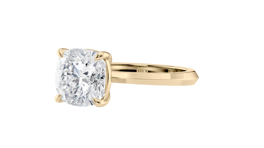 Cushion Cut Solitaire Diamond Engagement Ring