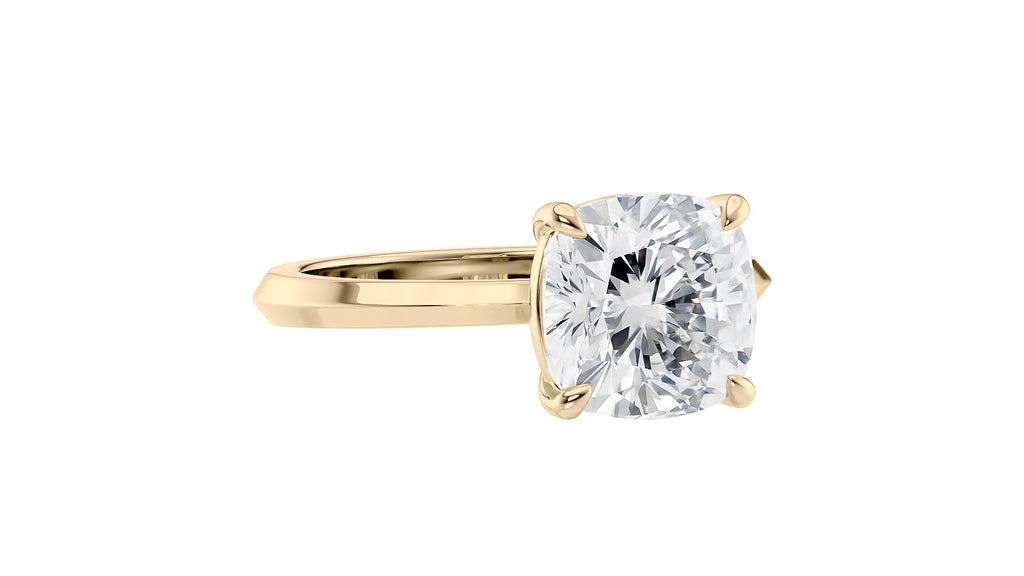 Cushion Cut Solitaire Diamond Engagement Ring