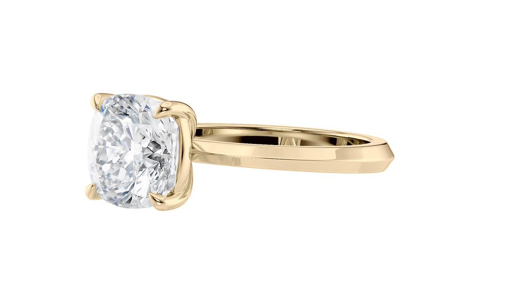Cushion Cut Solitaire Diamond Engagement Ring