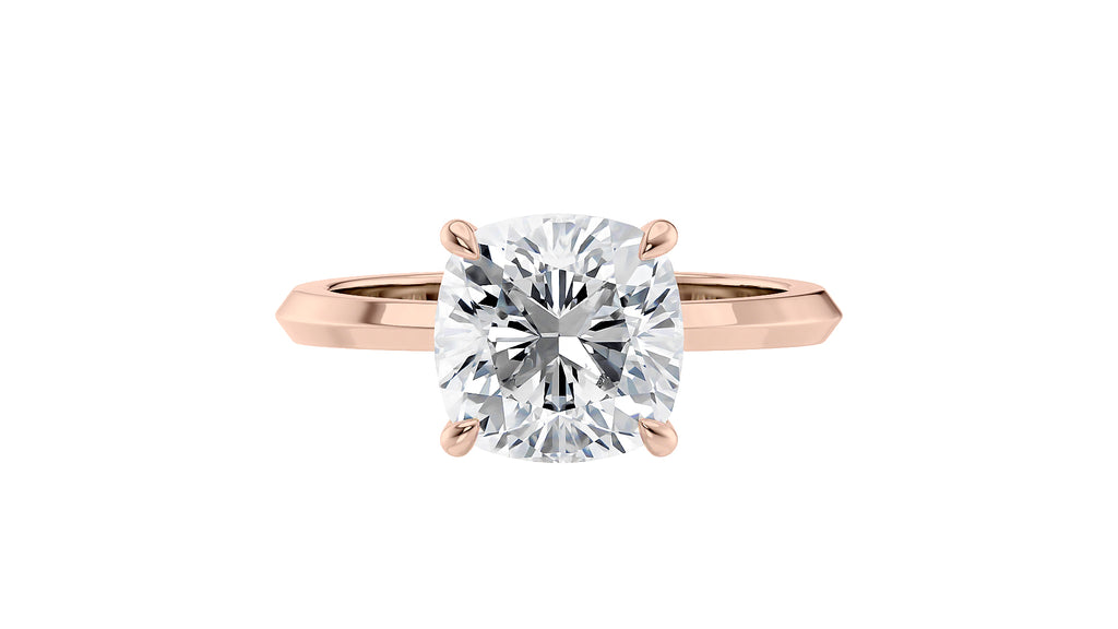 Cushion Cut Solitaire Diamond Engagement Ring