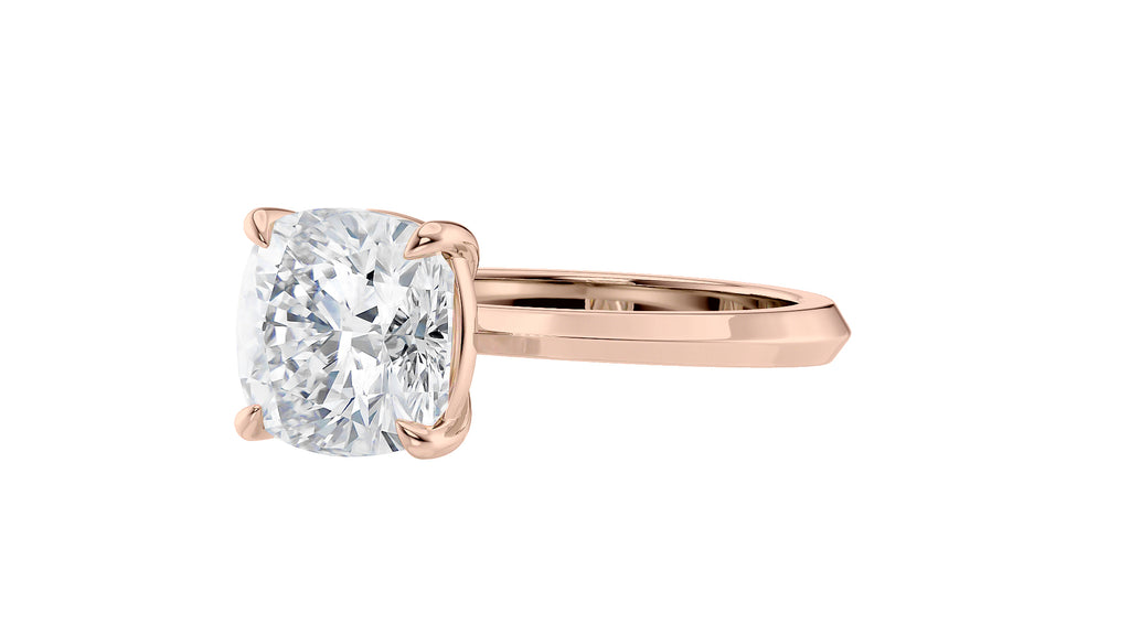 Cushion Cut Solitaire Diamond Engagement Ring
